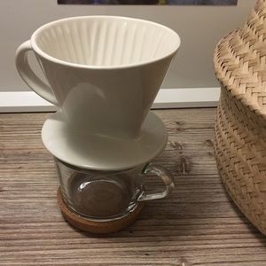 Muji porcelain coffee dripper & 50 coffee filters
